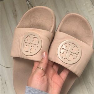 LINA pink Tory Burch slides